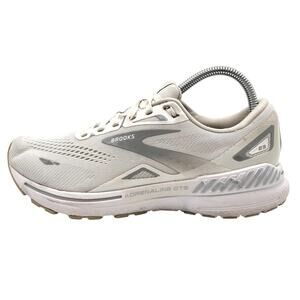 Brooks Adrenaline GTS 23 Shoes Womens Size 9.5 White Gray Running Sneakers